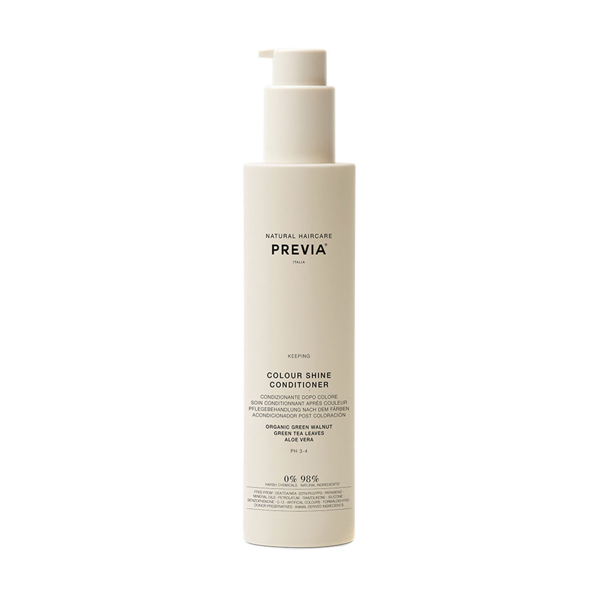 Кондиціонер Previa Organic Green Walnut Colour Shine Conditioner Блиск кольору, для фарбованого волосся, 250 мл